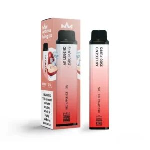 Red Apple Ice disposable vape pod by Aroma King.